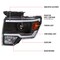 Spec-D Tuning PROJECTOR HEADLIGHTS WITH LED BAR MATTE BLACK HOUSING CLEAR LENS, 2PK 2LHP-F15009JM-G3-GO - alternate 6